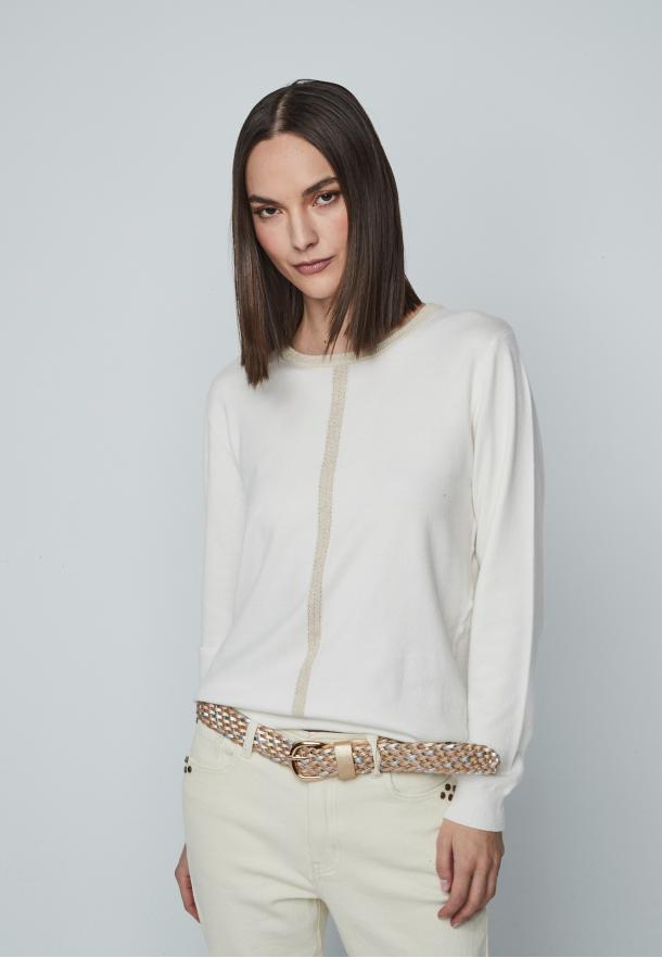 Jersey filo metal BLANCO