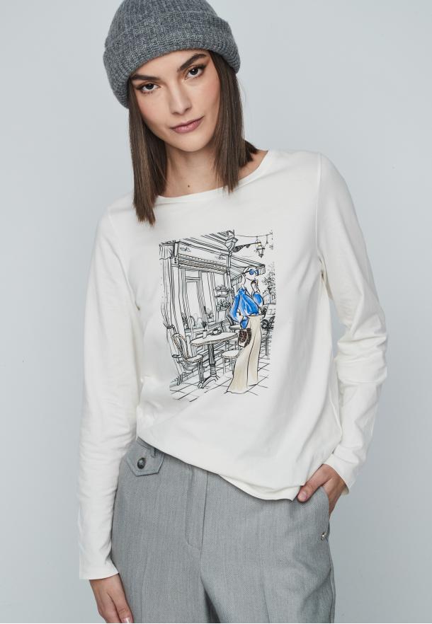 Camiseta cafetería BLANCO