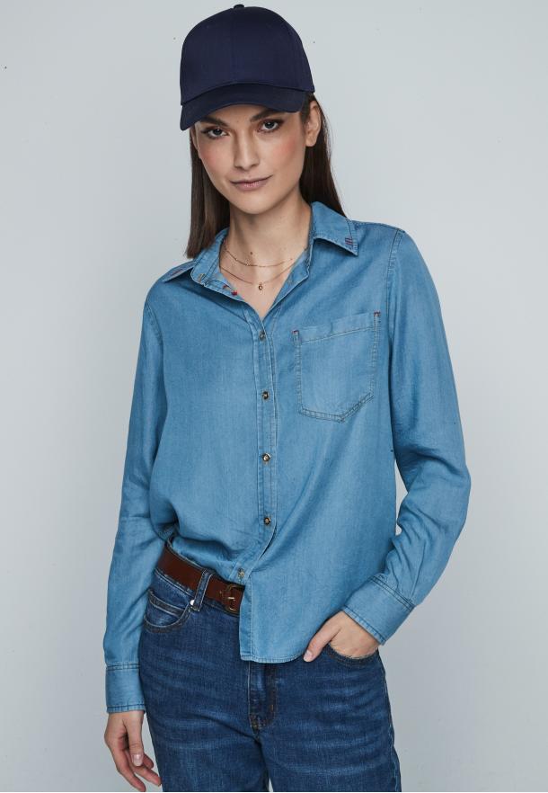 Camisa denim detalle AZUL
