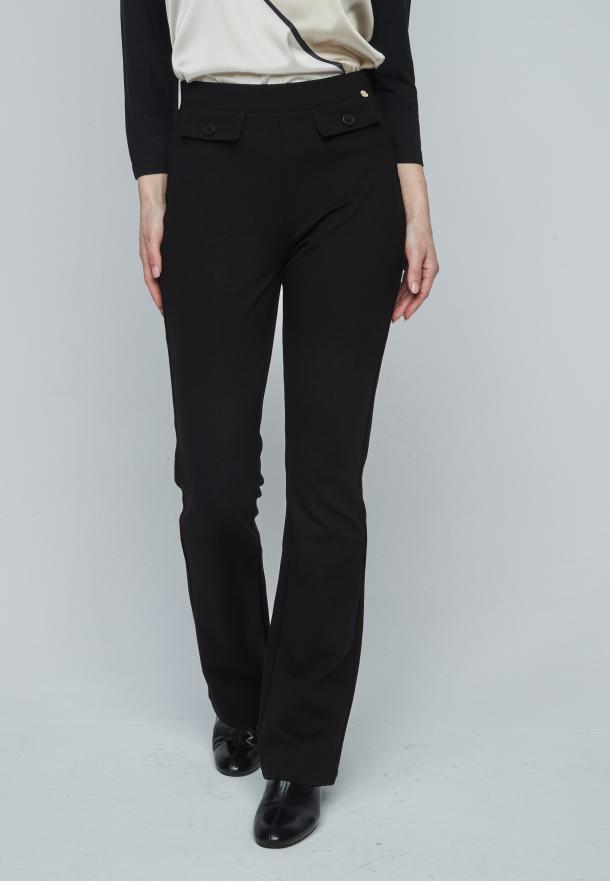 Pantalón experience flare con tapetas NEGRO