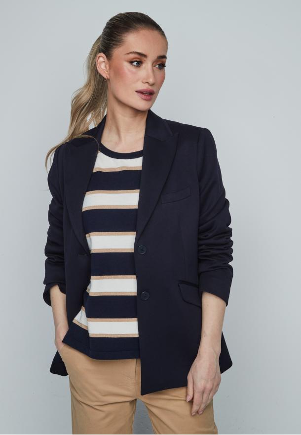 Blazier solapa sastre. traje AZUL MARINO