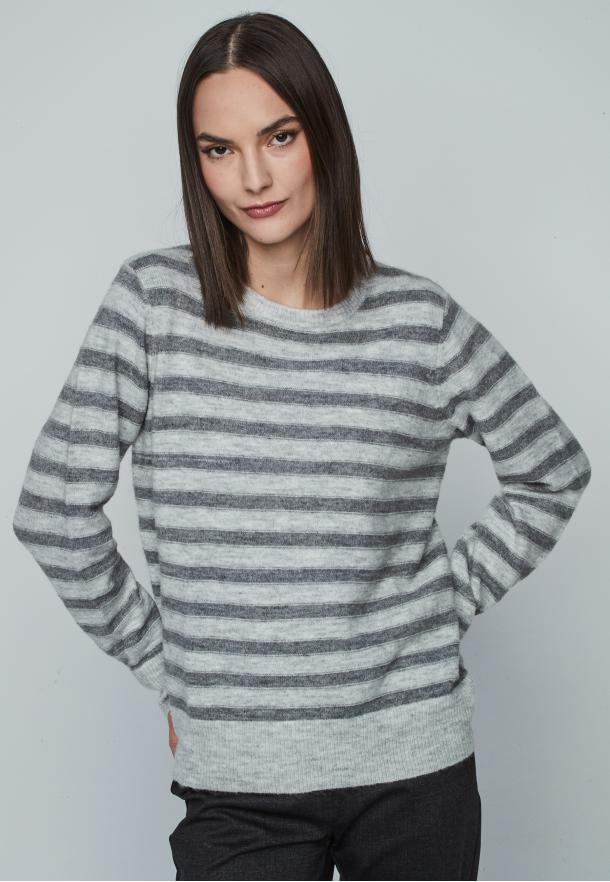 Jersey relieve rayado GRIS