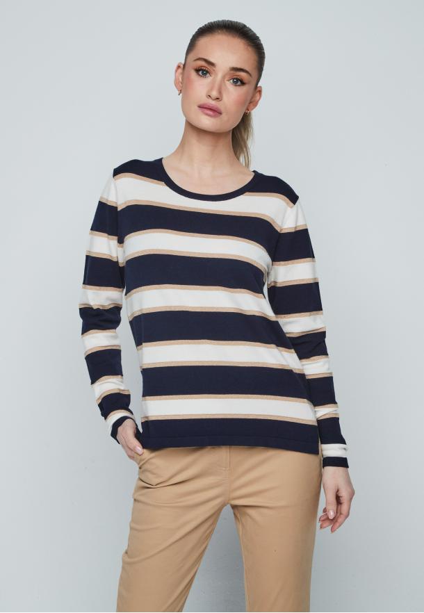 Jersey raya lurex AZUL MARINO