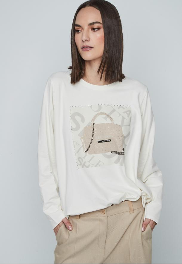 Sudadera bolso BLANCO