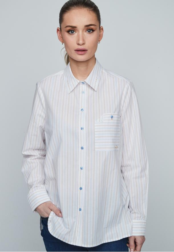 Blusa rayas AZUL CLARO