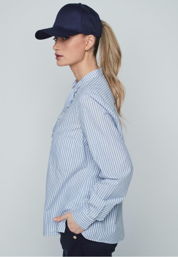 Blusa volante rayas AZUL