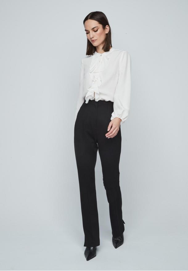 Pantalón flare cintura alta NEGRO