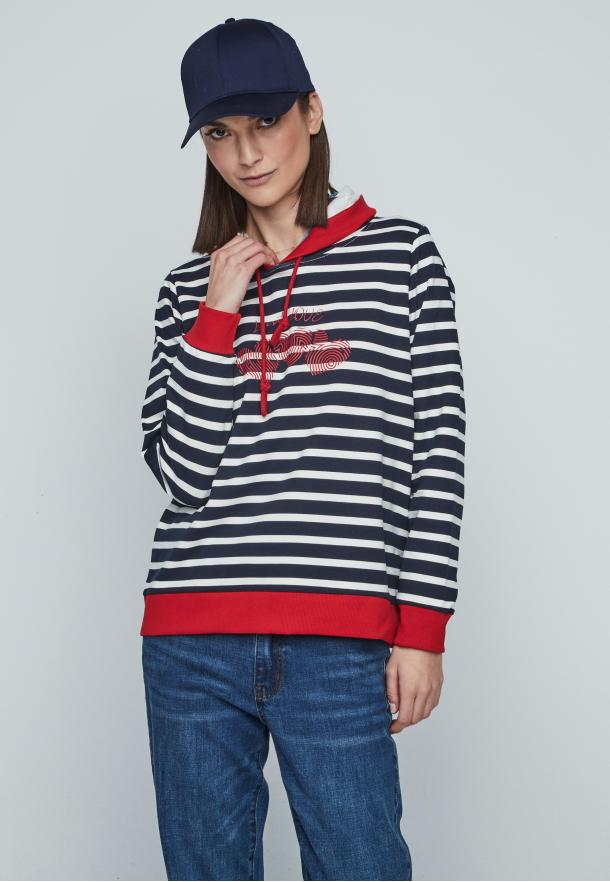 Sudadera rayas AZUL MARINO