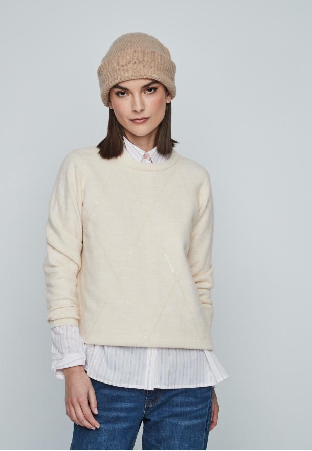 Jersey rombo brillo CRUDO