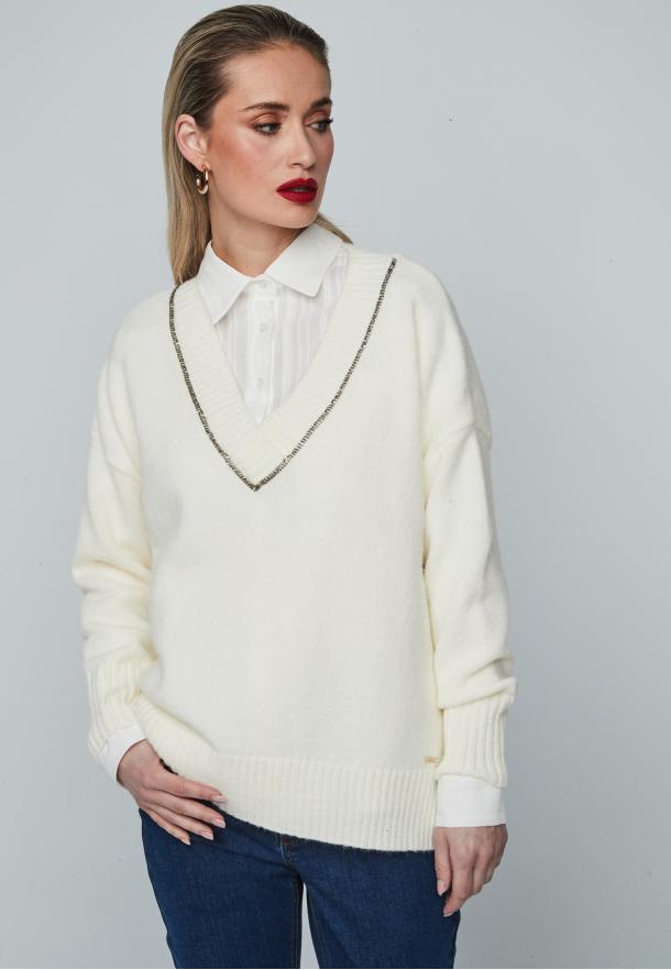 Jersey c/pico piedras CRUDO