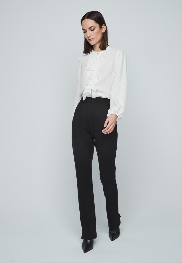 Pantalón flare cintura alta NEGRO