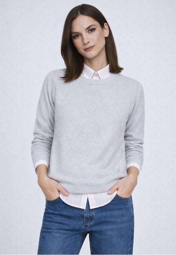 Jersey rombo brillo GRIS