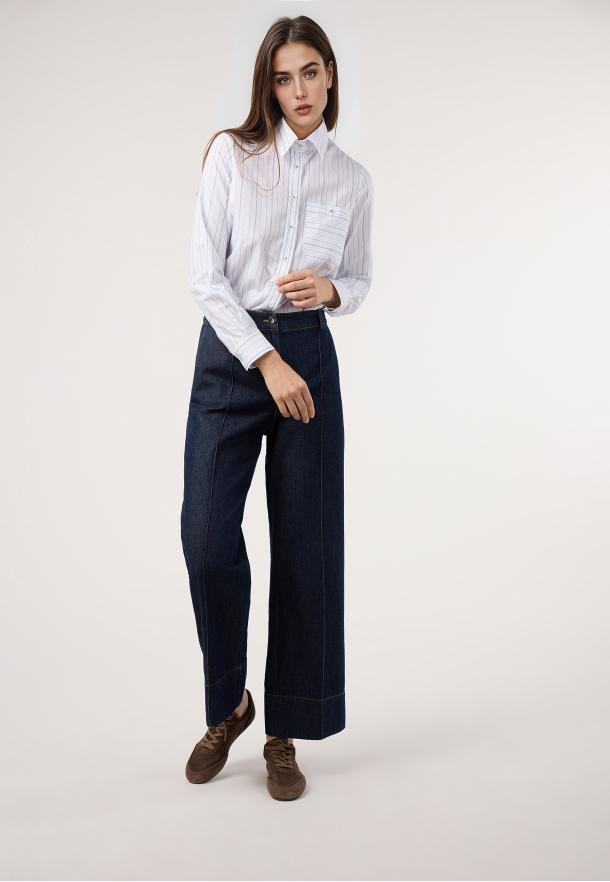Pantalón denim.Traje AZUL