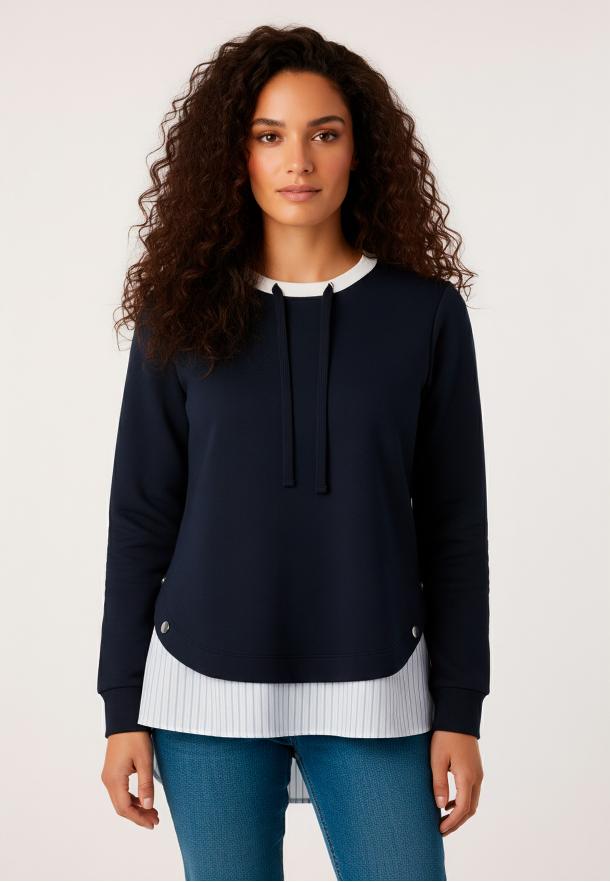 Sudadera faldón AZUL MARINO