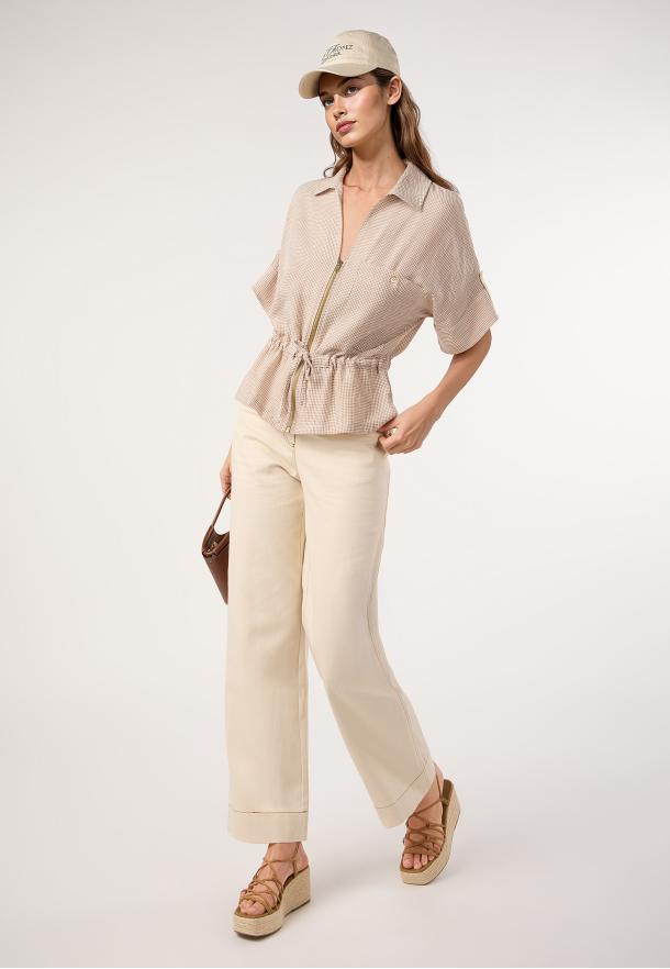 Sobrecamisa vichy BEIGE