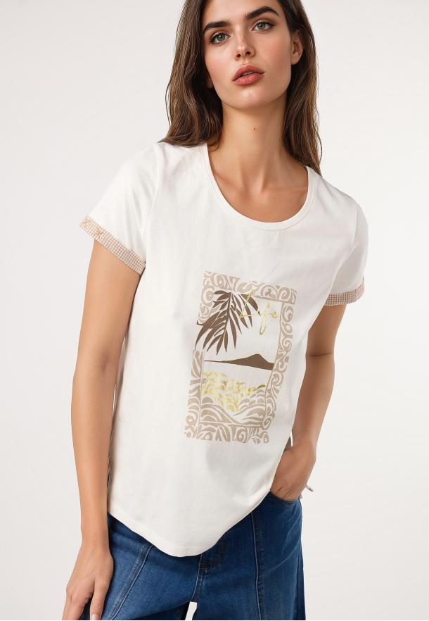 Camiseta montaña BLANCO