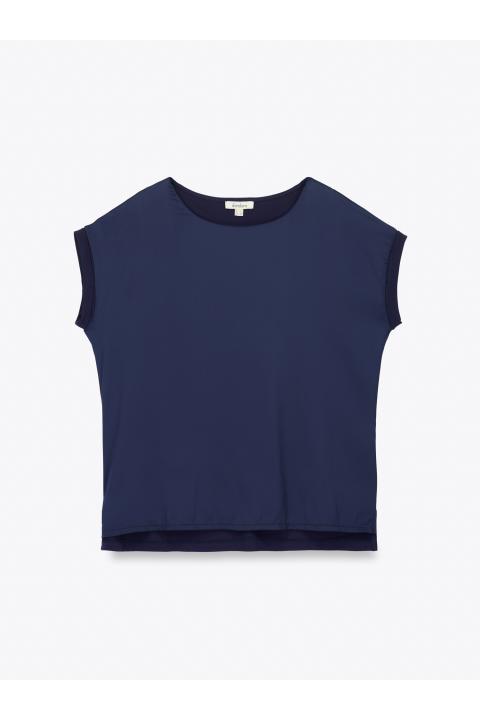 Camiseta lisa 2 tejidos AZUL MARINO