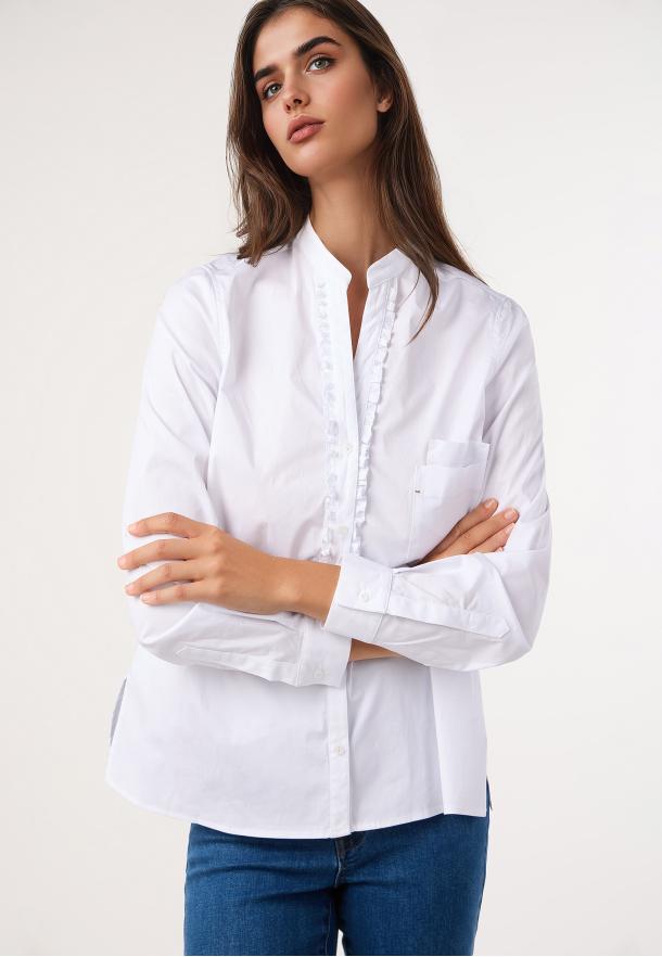 Blusa volante BLANCO