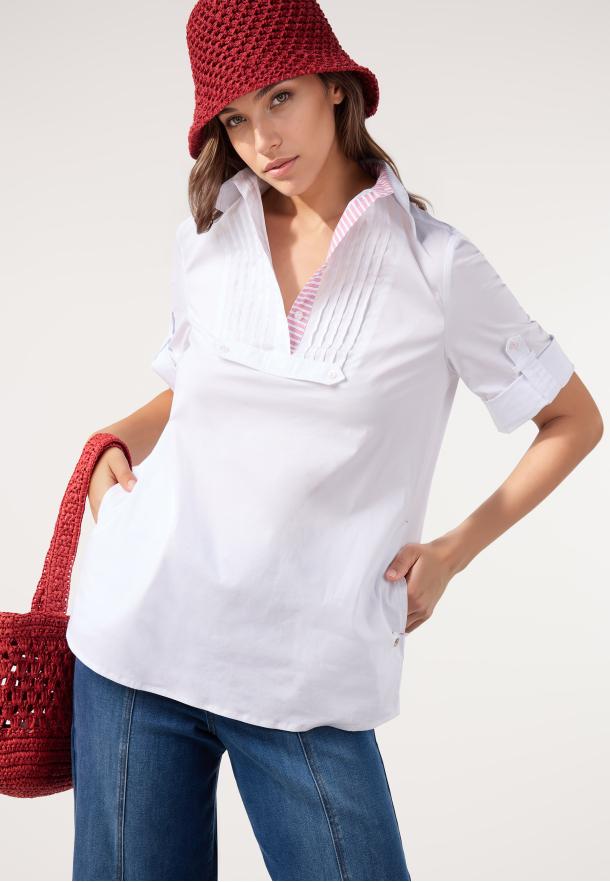 Blusa jaretas BLANCO