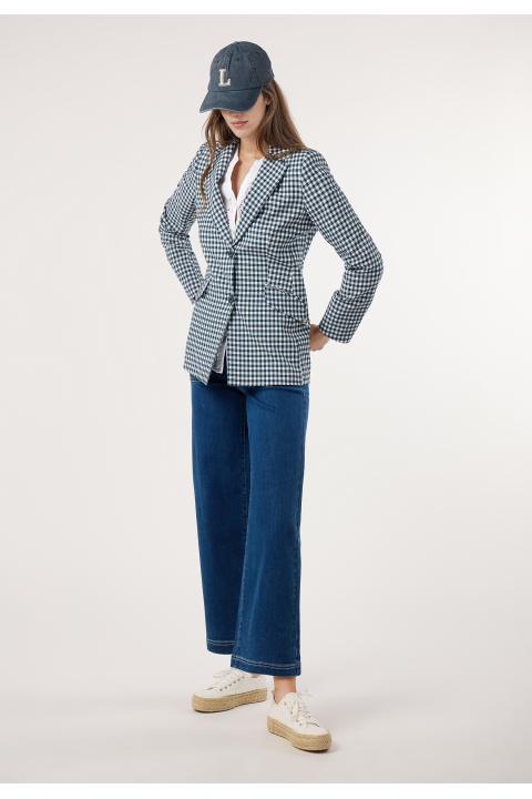 Blazer vichy seersucker AZUL MARINO