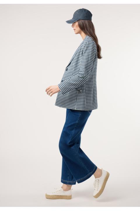 Blazer vichy seersucker AZUL MARINO