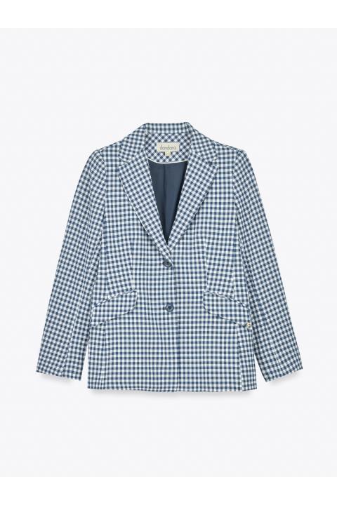 Blazer vichy seersucker AZUL MARINO