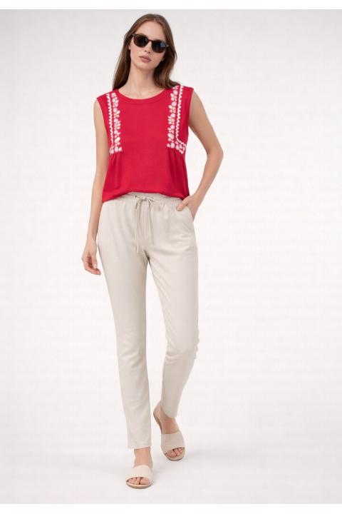 Pantalón experience goma cintura BEIGE