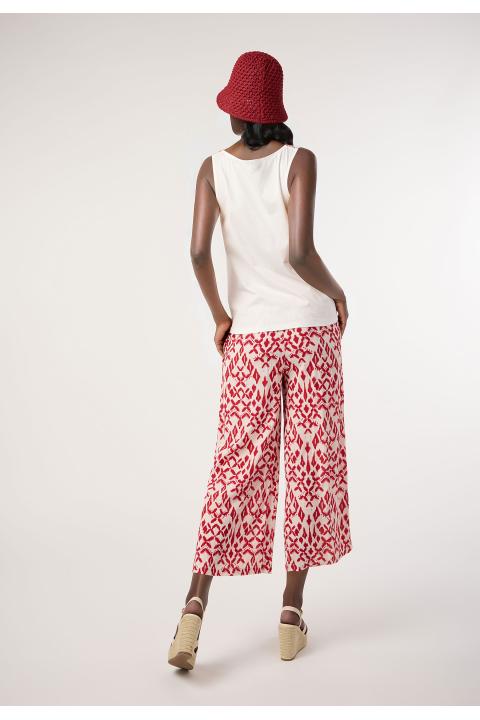 Camiseta bordado escote BLANCO