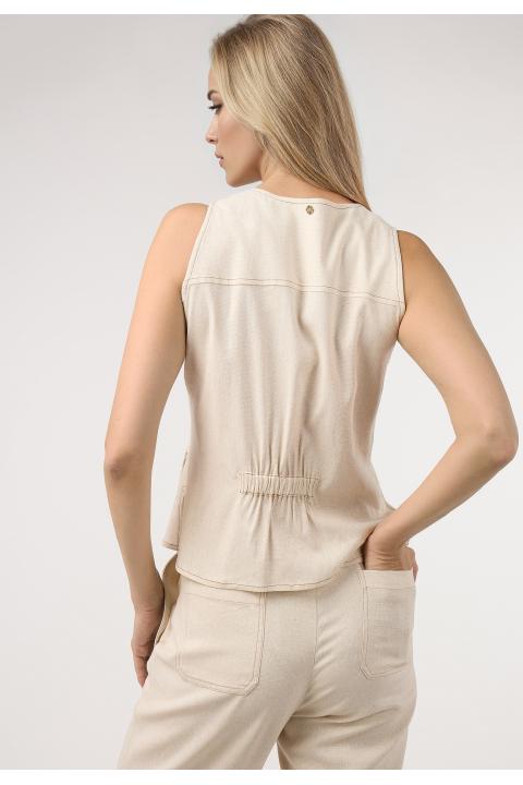 Blusa-chaleco carteras CRUDO