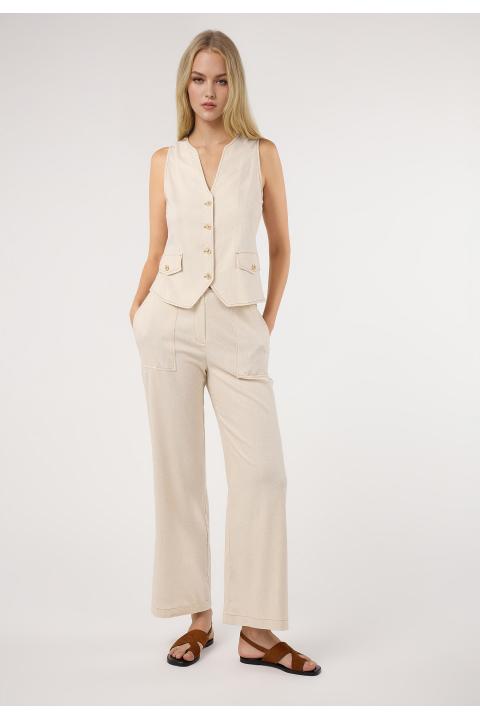 Blusa-chaleco carteras CRUDO