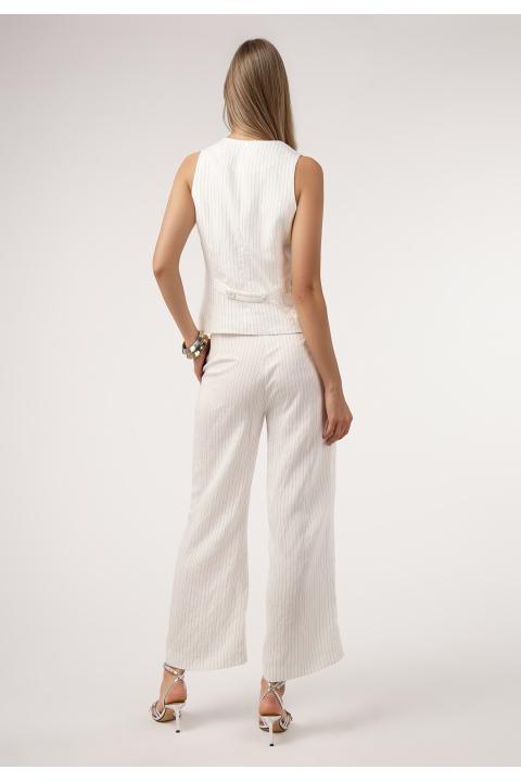 Pantalón rayas BLANCO