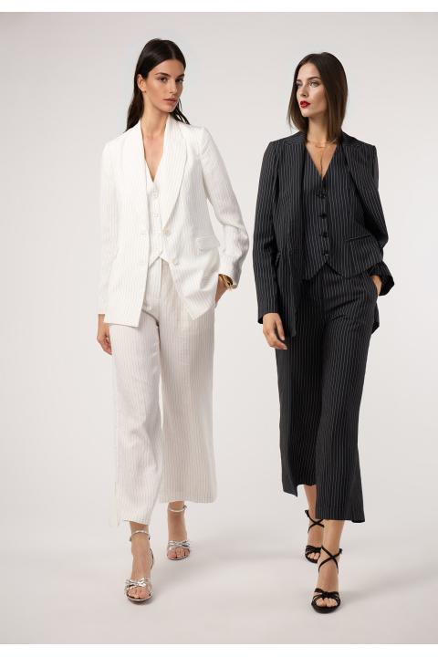 Pantalón rayas BLANCO