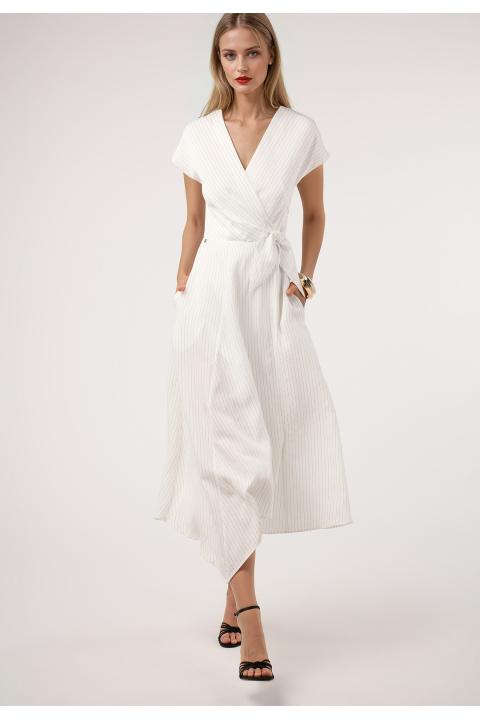 Vestido rayas BLANCO