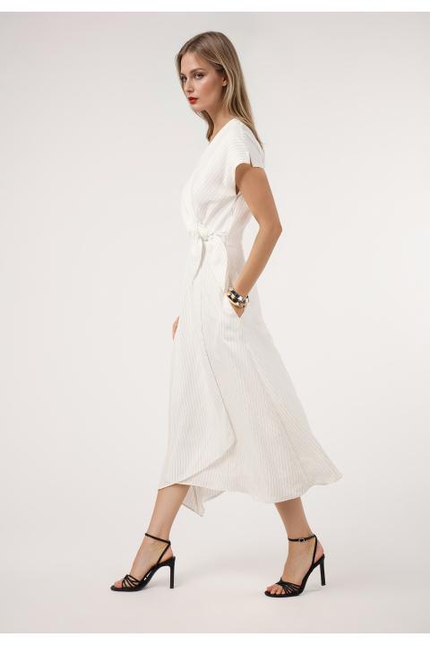 Vestido rayas BLANCO