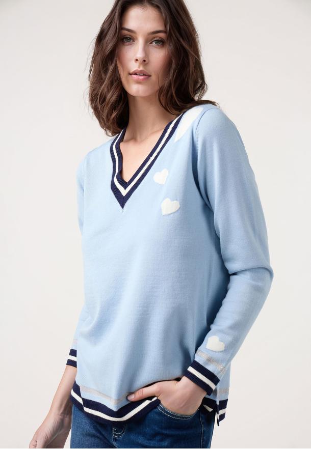 Jersey detalle corazón AZUL