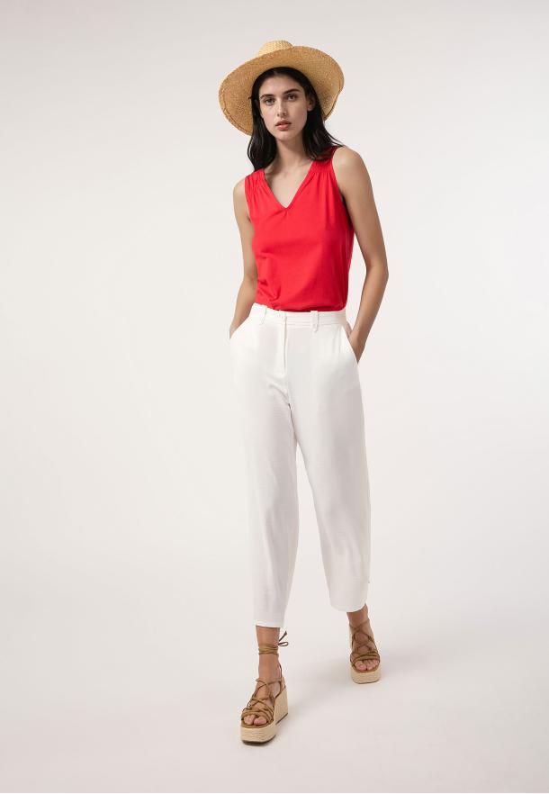 Pantalón culotte básico BLANCO