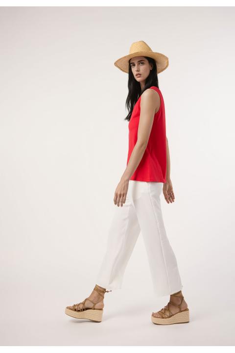 Pantalón culotte básico BLANCO