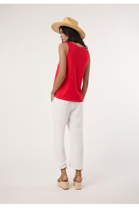 Pantalón culotte básico BLANCO