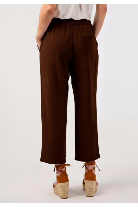Pantalón culotte básico MARRON