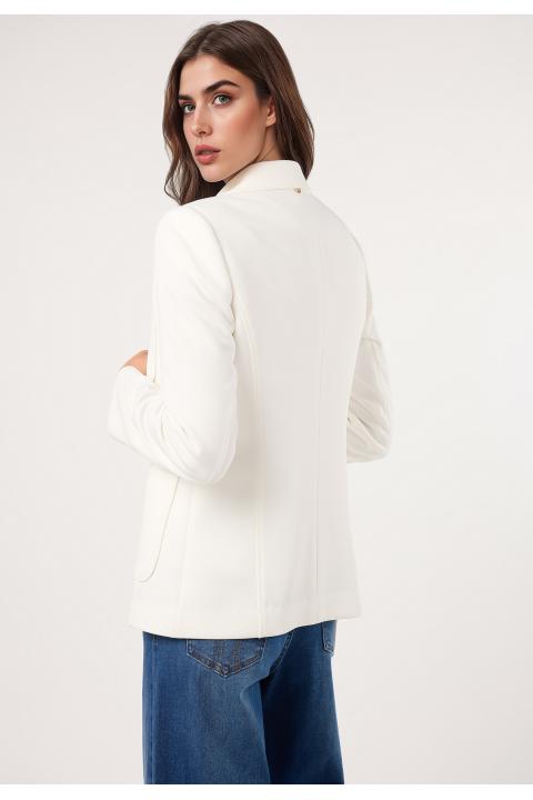 Blazer piqué básica CRUDO