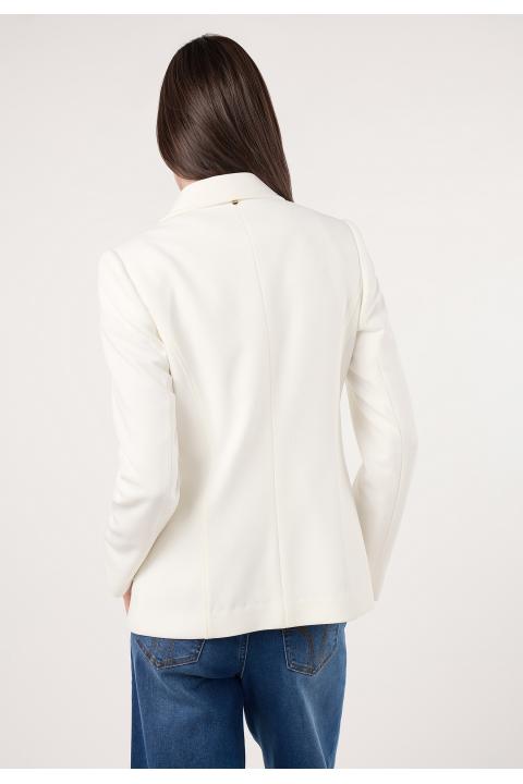 Blazer piqué básica CRUDO