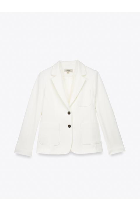 Blazer piqué básica CRUDO