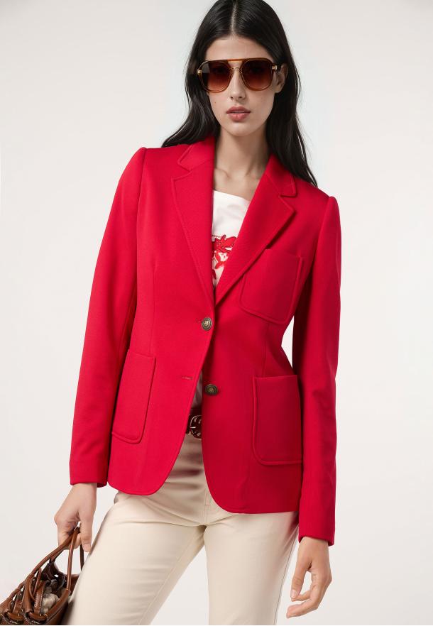Blazer piqué básica ROJO
