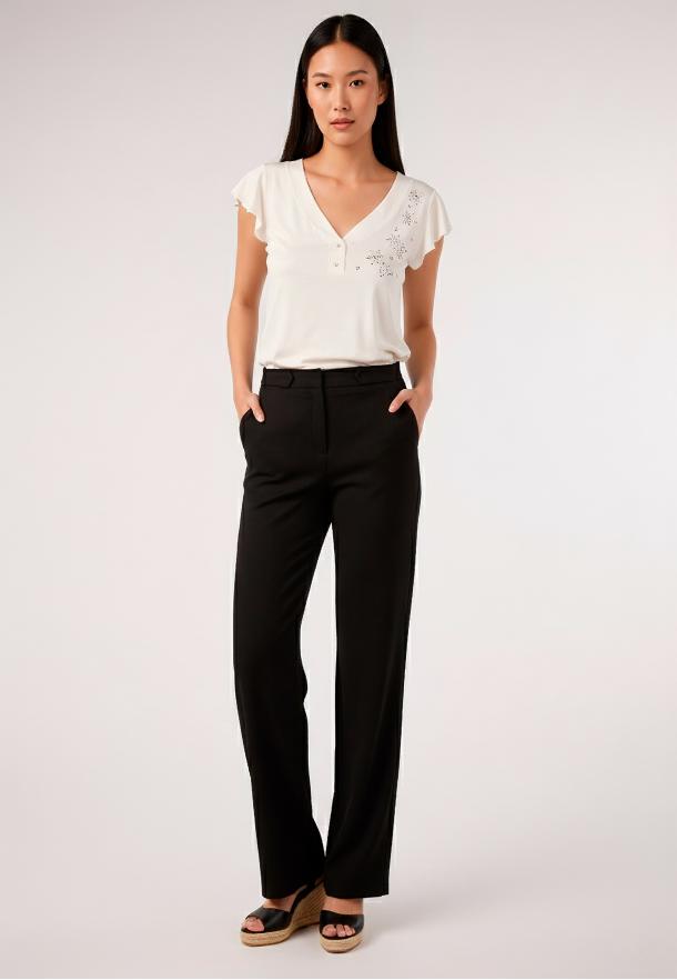 Pantalón largo gomas básico NEGRO