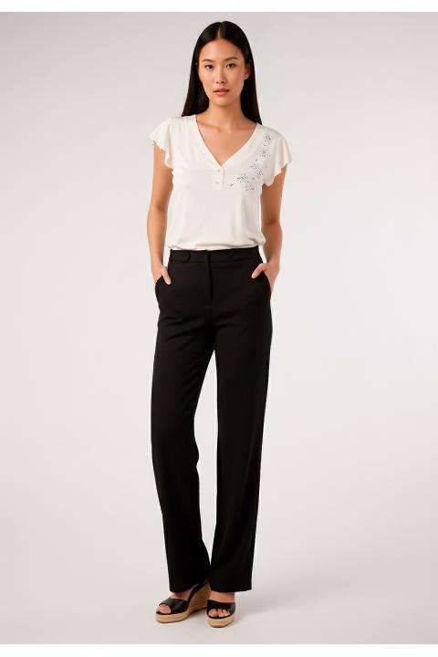 Pantalón largo gomas básico NEGRO