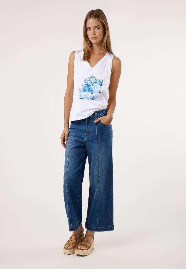 Camiseta paisaje BLANCO