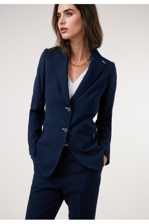 Pantalón contrastes. Traje AZUL MARINO