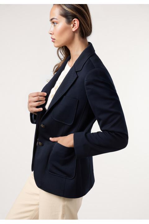 Blazer piqué básica AZUL MARINO
