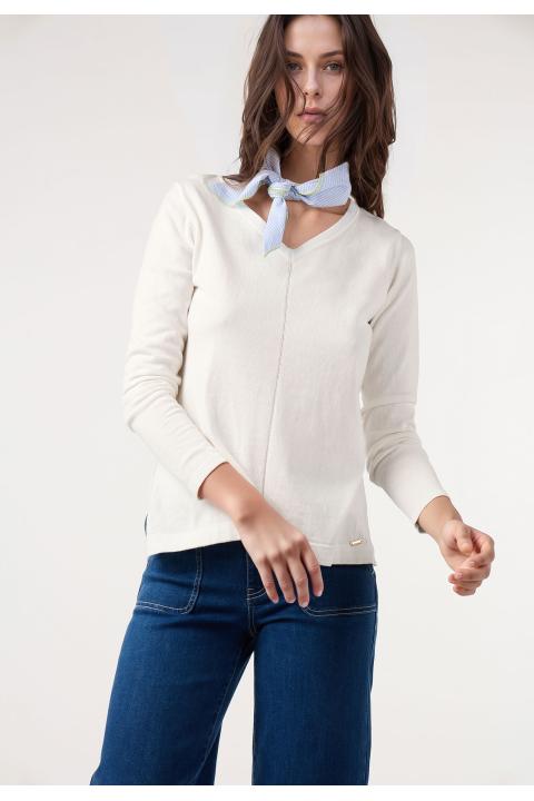 Jersey pico BLANCO
