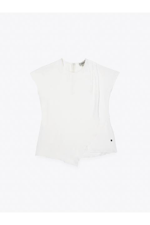Top hombro drapeado BLANCO